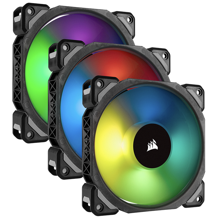 ML120 PRO RGB светодиодный 120 мм на высоком каблуке 12 см с PWM регулятором Премиум магнитной левитации вентилятор-3 вентилятора-серые кисточки с освещение узел PRO используется для компьютера
