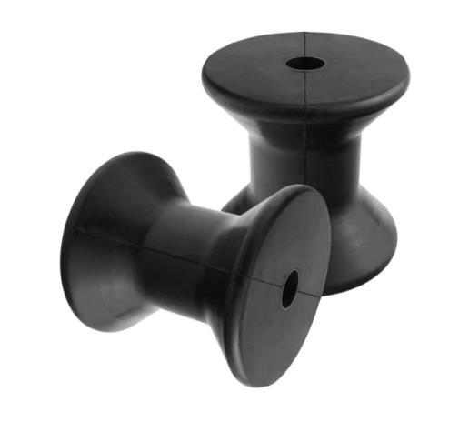 2x Boat Trailer Rubber Keel Roller, Black, 3 inch, Sailboat Yacht Accessory