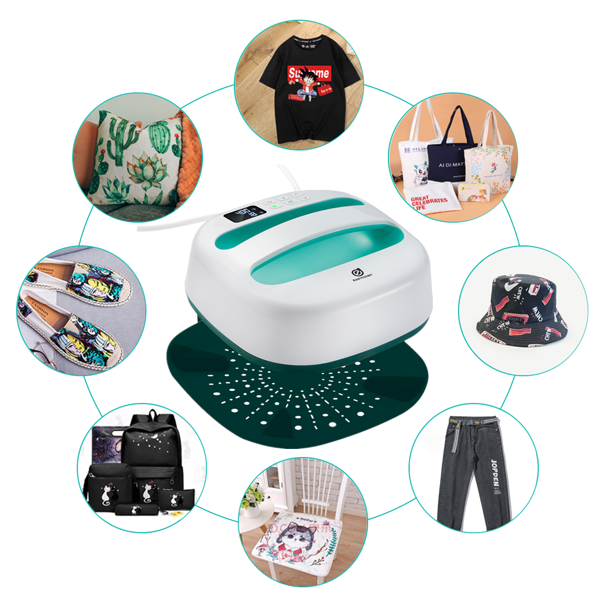 EASYCOUNT 5 в 1 комбинированный планшетный портативный термопресс для печати футболок