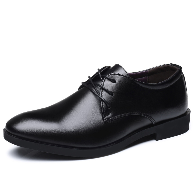 Spring and summer new men's leather shoes, British business Korean version of the trend of formal wear casual lace shoes