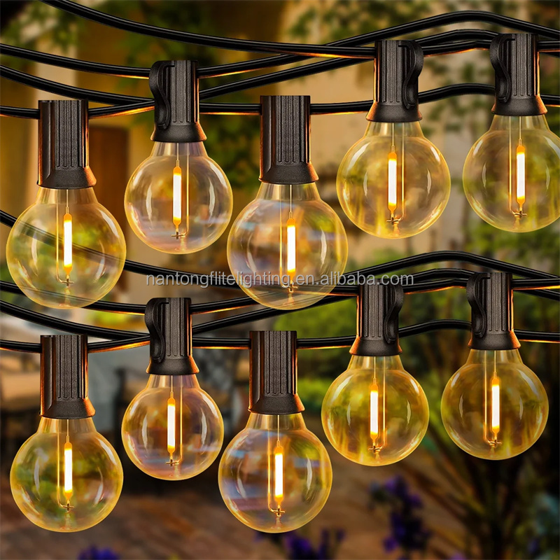 Holiday Lights Outdoor Party Wedding Decorative 25FT 50FT G40 G50 Festoon Holiday Fairy String Lights