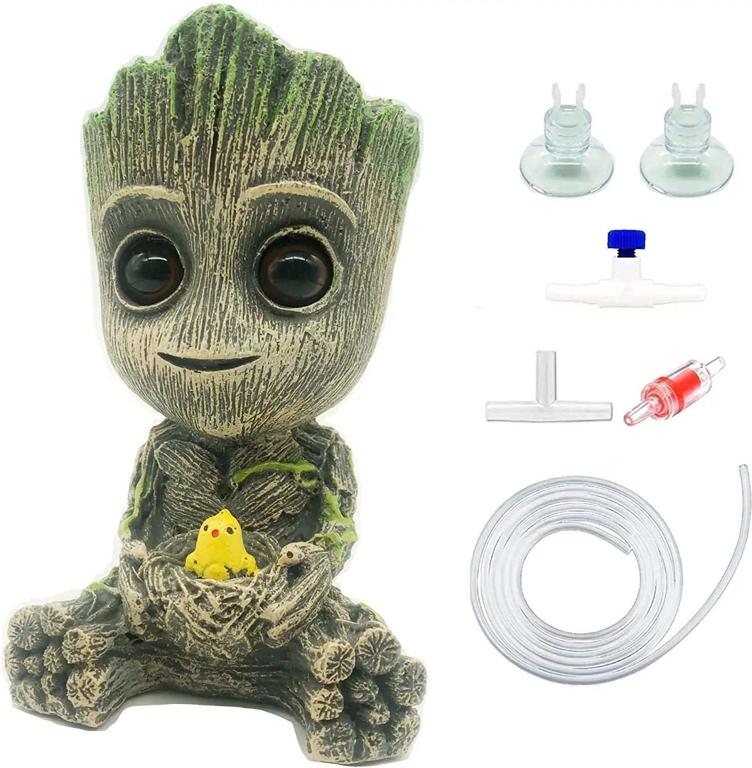 Aquarium Groot Air Bubbler Decorative Fish Tank Air Stone Set