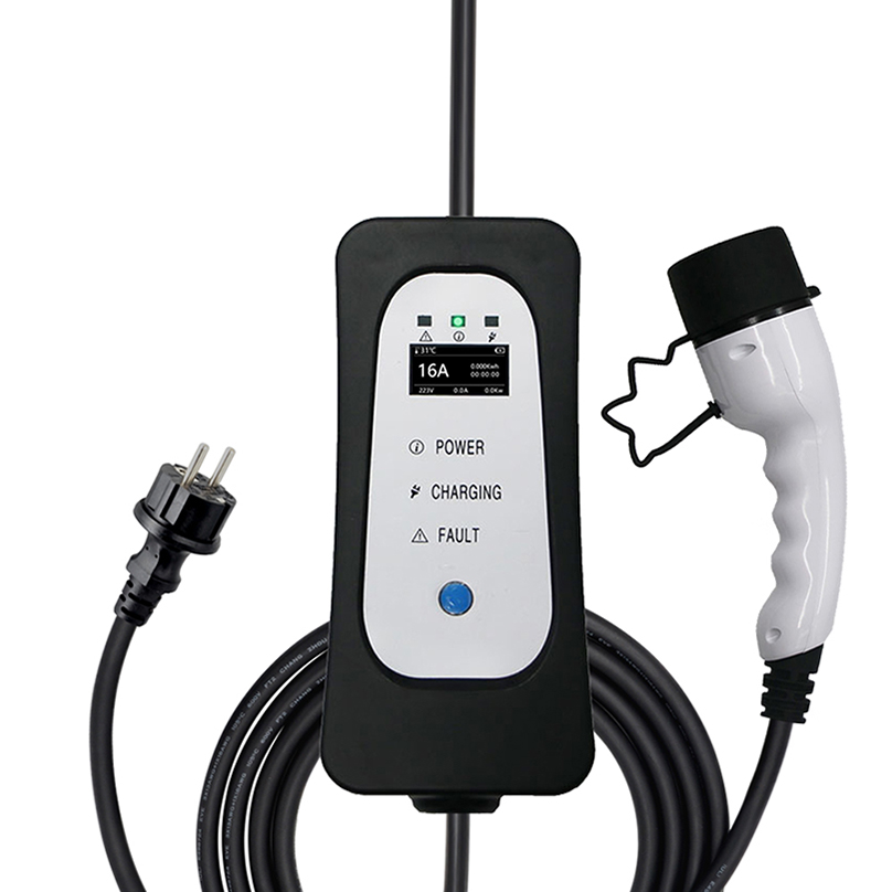 EU Type 2 adjustable Iec 62196 16A Optional Electric Vehicle EV Portable Charger