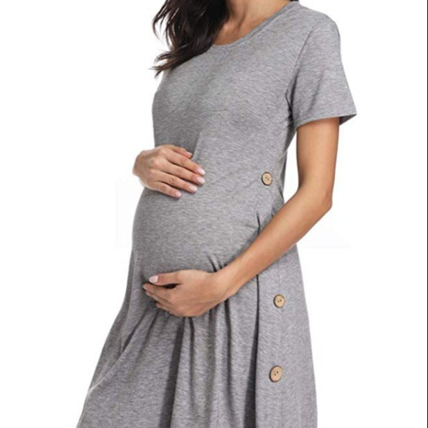 hot sale casual maternity clothing dresses gown summer office ladies pregnant women dress clothes wear