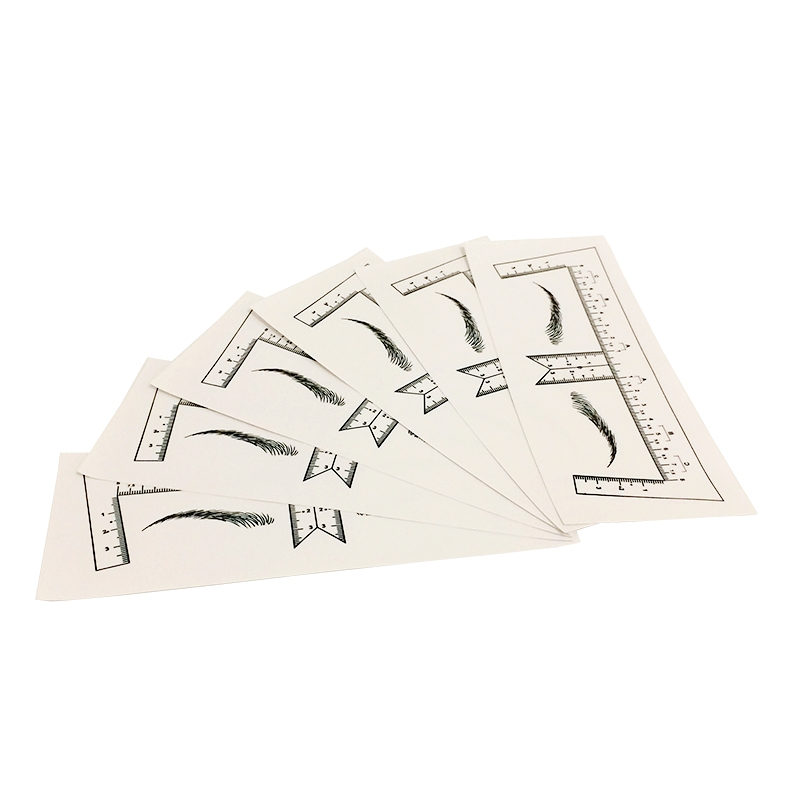Wholesale Shapes Eyebrow Cosmetic Disposable Eyebrow Shape Template Sticky Ruler For PMU DIY