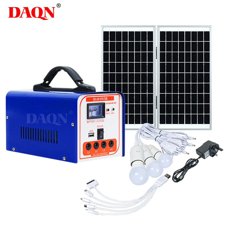 ALLTOP хорошую производительность портативныое DC солнечное комплекты 40w Мини Солнечная система освещения для домашнего Солнечная аварийная лампа