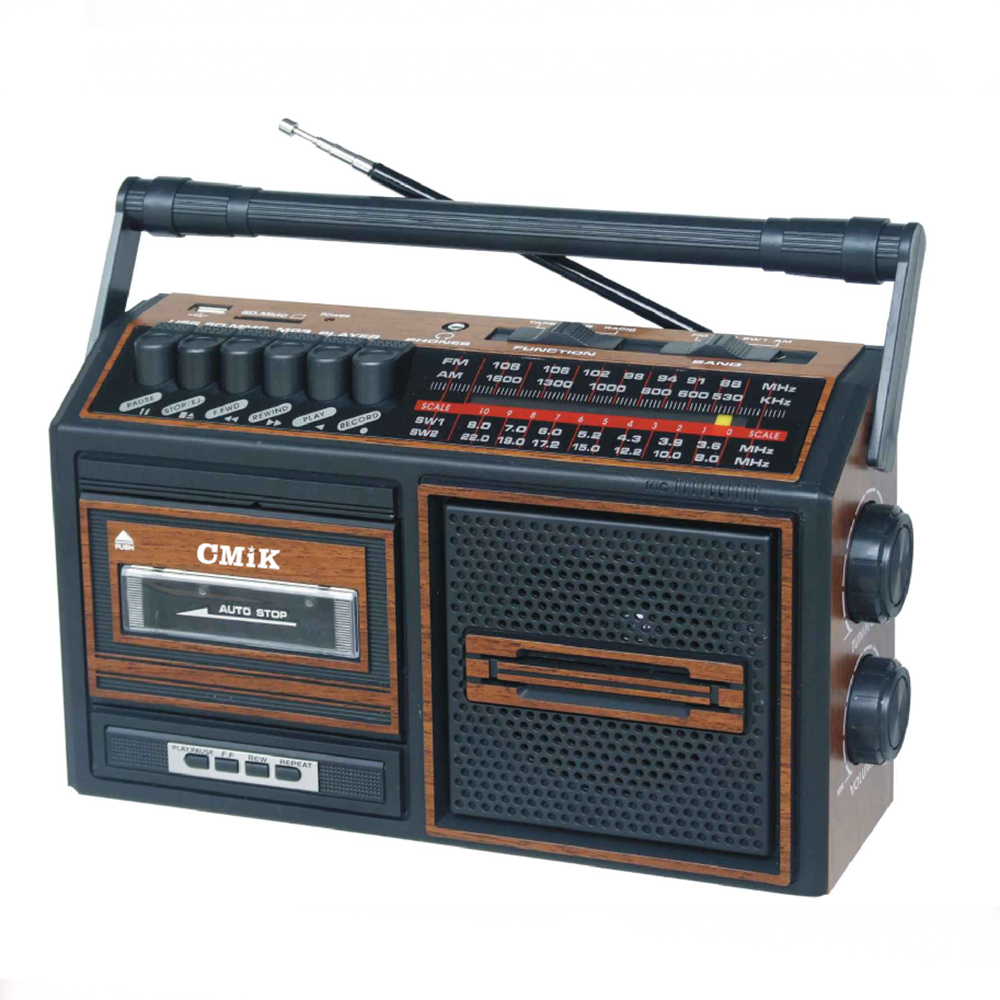 CMiK MK-130 Классический AC DC винтажный дешевый кассетный плеер с AM FM SW радио USB ленточный накопитель USB рекордер Кассетный рекордер