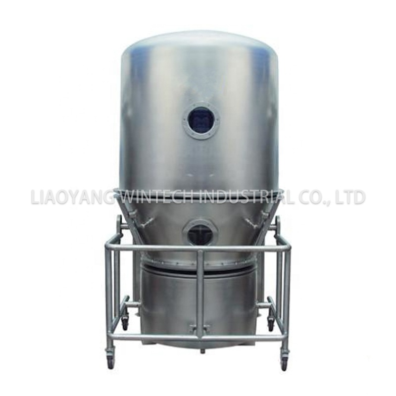 Industrial batch vertical fluid bed dryer for salt