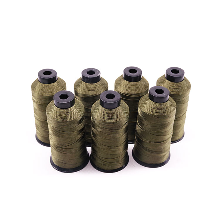 150D 210D Nylon High Tenacity Military Green Thread For Sewing Use