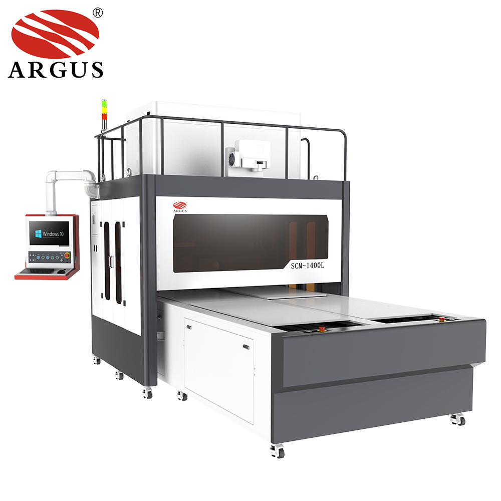 ARGUS Automatic Digital Control CO2 Laser Marking Machine Coherent Engine for Home Use on Denim Pants Supports DXF PLT BMP