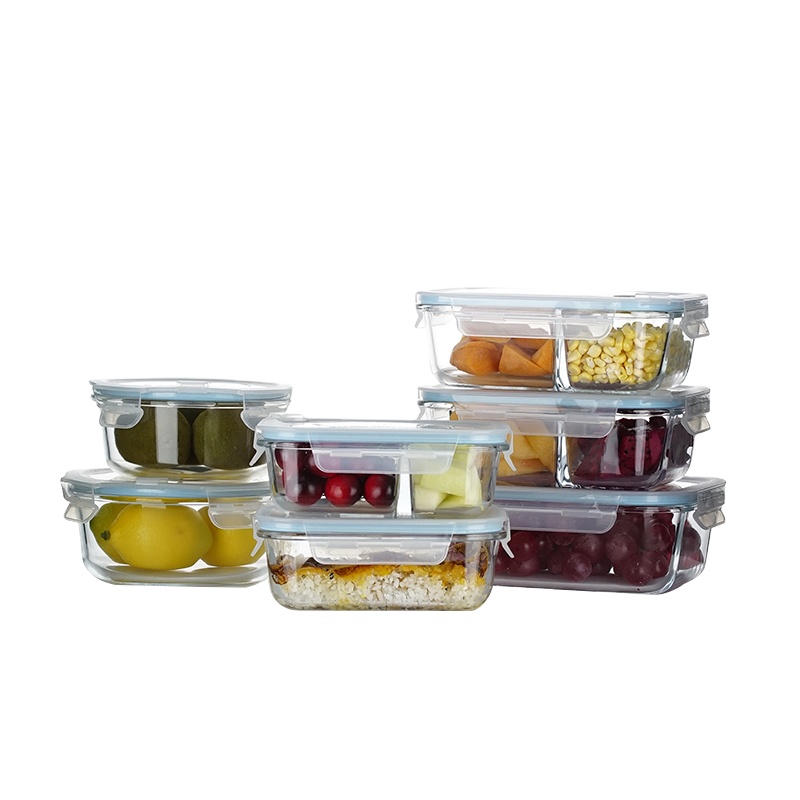 BPA бесплатная доставка, 5 шт. от боли в спине для пищевых продуктов для приготовления пищи стеклянные контейнеры с крышкой контейнеры для хранения еды герметичные контейнеры для ланча набор