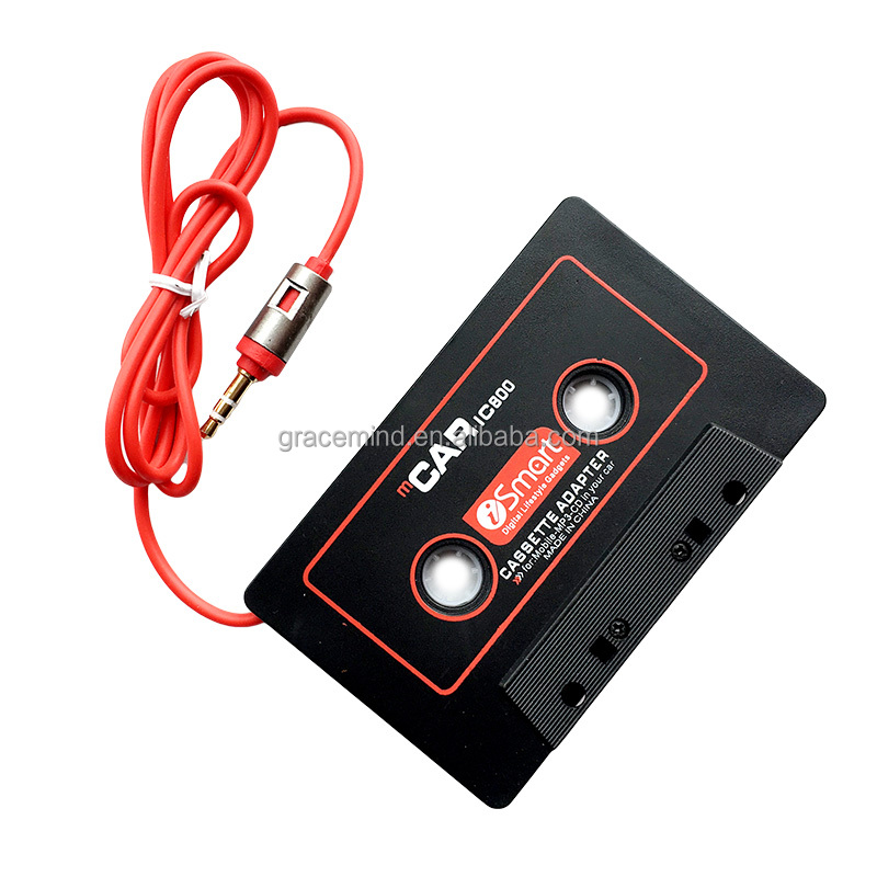 Cassette Tape Adapter for Car in 3.5mm Jack Aux Cord Car Audio Stereo Tape Cassette Aux Adapter for Iphone Mp3 CD or Smartphone
