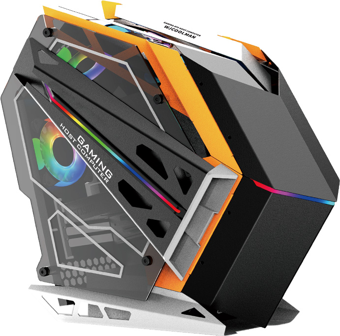 Игровой корпус Micro ATX, корпус для компьютера, игрового ПК, корпус для ПК, аргиб, светодиодный корпус, корпус для компьютера, корпус для геймера