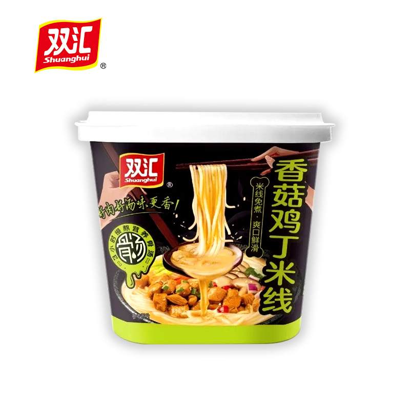 Shuanghui кунжутный соус Грибная куриная рисовая лапша быстрого приготовления закуски коробка для поздних ночных закусок оптом целая коробка