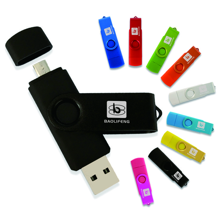 USB-флеш-накопитель OTG на заказ, 8/16/32/64 ГБ, 128 ГБ