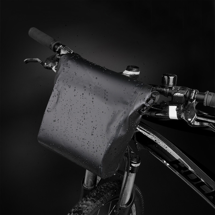 Waterproof Folding Bicycle Handlebar Bag Road Bike Frame Front Basket Bag with Rain Cover