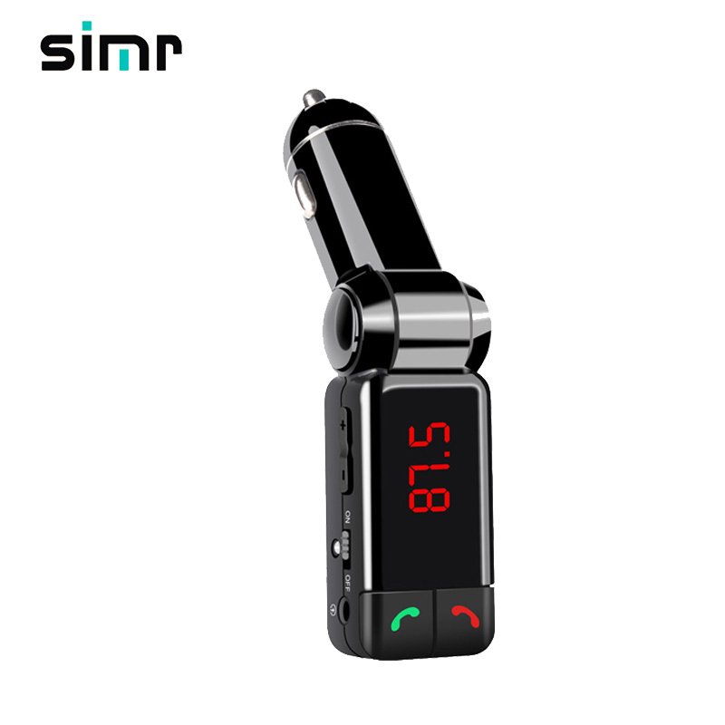 Автомобильный беспроводной MP3-плеер simr BT, зарядное устройство с двумя USB-портами, FM-передатчик, автомобильный mp3-плеер