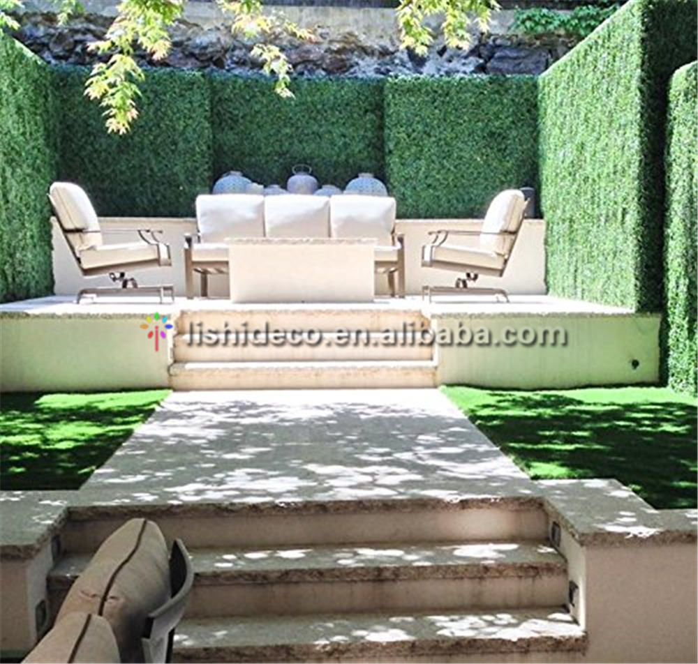 artificial plastic boxwood hedge mat moss grass indoor plant vertical panels leaves green wall system for decoration plant