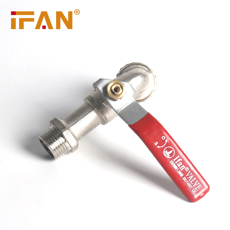 Высококачественный латунный кран IFAN MoldS03, двухцветный, с кольцевой трубой, латунный кран Bibcock 1/2 для крана стиральной машины