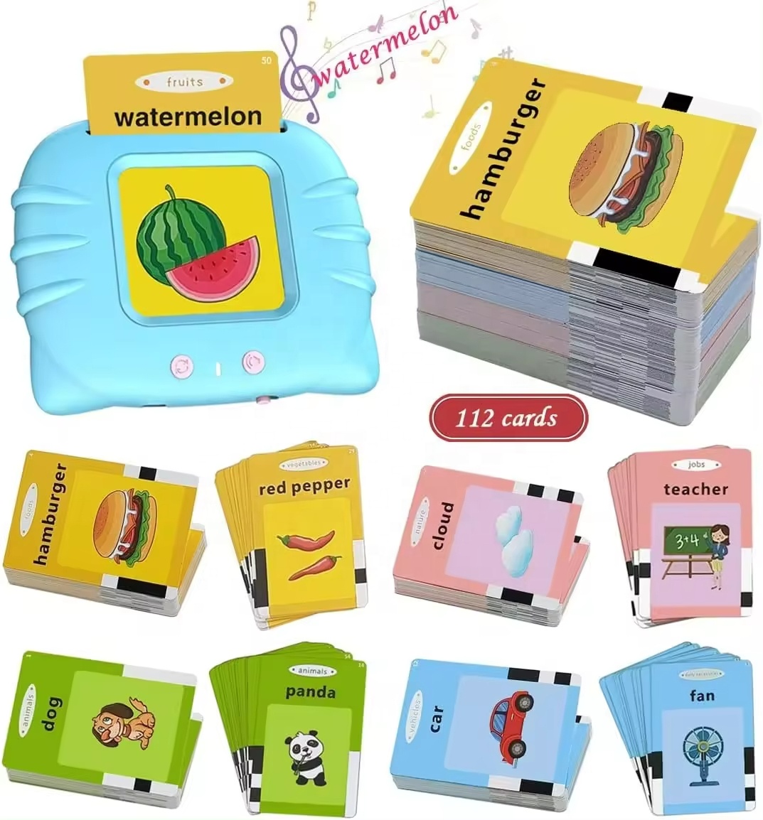 Talking Flash Cards Learning Toys 112 Pieces Flash Cards Reader For Kids Educational Flash Card Reader For Kids