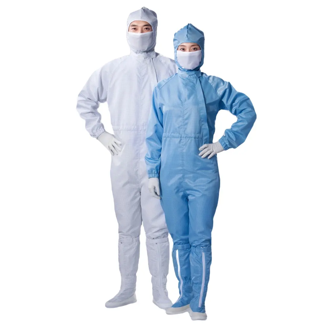 CANMAX OEM Antistatic Work Uniform Anti-static Polyester ESD Cotton Garments Cleanroom Suit ESD Clothes