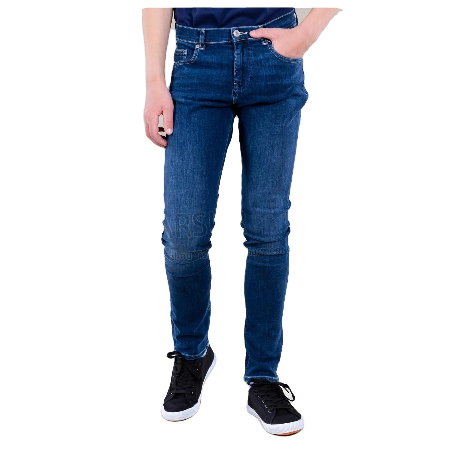 LARSUR xintang guangzhou kids denim jeans factory manufacturer custom washed student kids denim pants children boys girls jeans