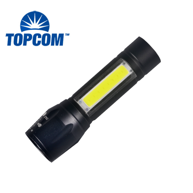 Светодиодный перезаряжаемый Рабочий фонарь TOPCOM cob с аккумулятором 14500 (встроенный), ручной фонарь, инспекционная магнитная лампа
