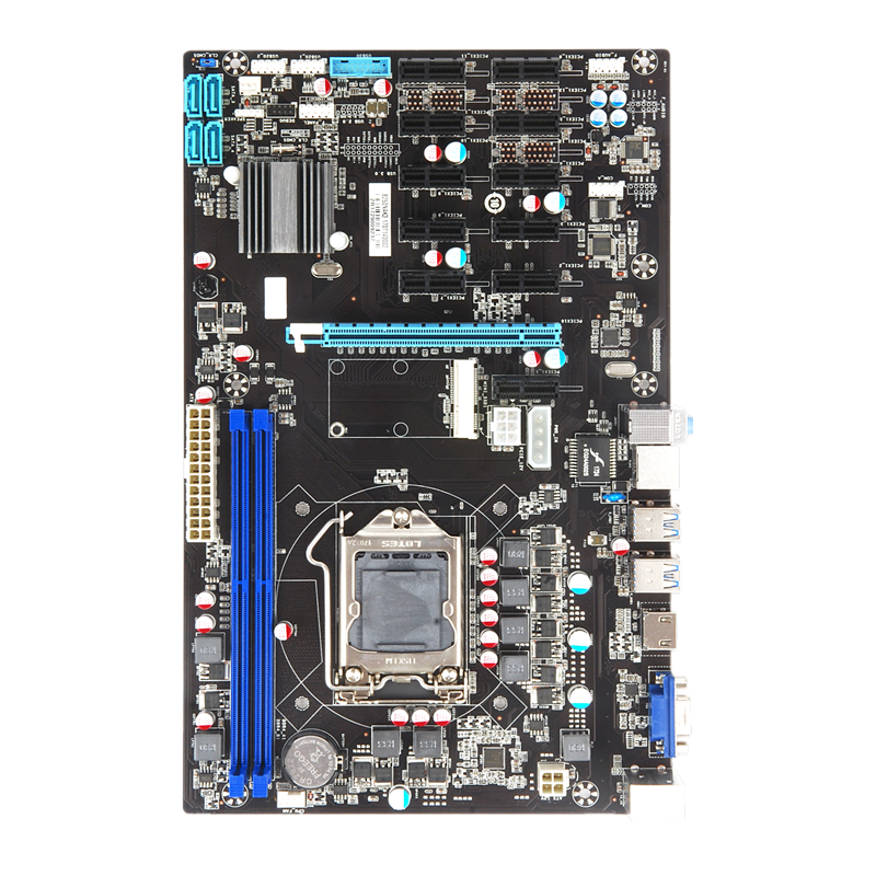 Эксперт по майнингу B250 поддерживает материнскую плату Atx для майнинга эфириума с 12 слотами