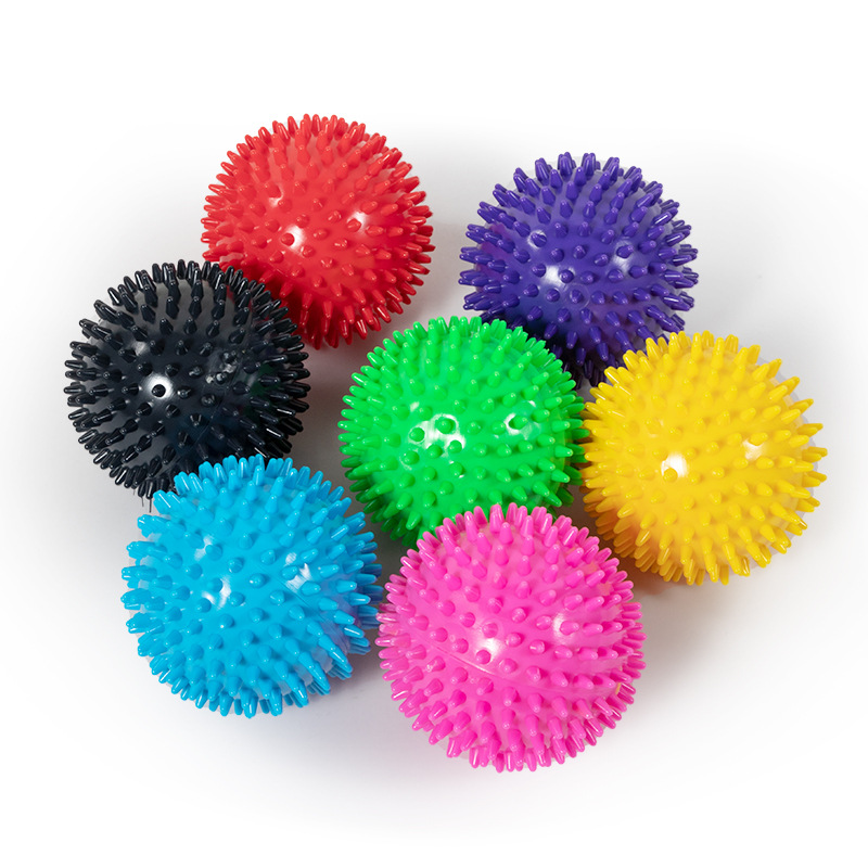 Durable PVC Spiky Massage Ball Point Sport Fitness Hand Foot Pain Relief Plantar Fasciitis Reliever 9cm Exercise Balls