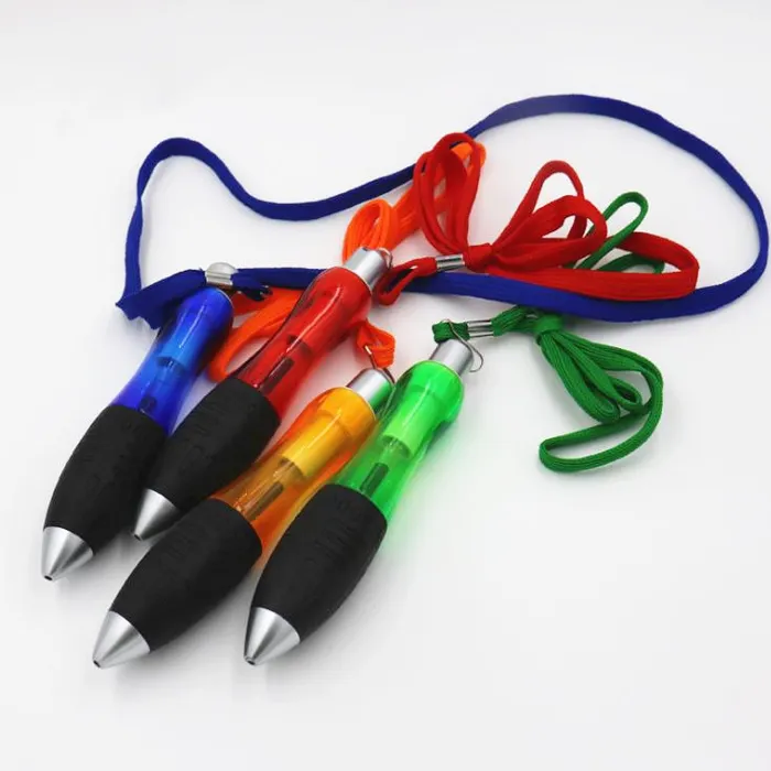HEAVY Super Big Fat pen with hanging pen with removable lanyard small short Jumbo ball pen rubber grip pain-free writing