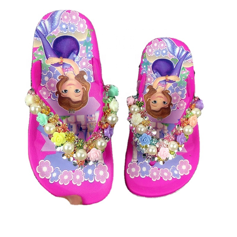 Cartoon Cute Kid Rubber EVA Slippers Non-slip Waterproof Seashell Non-slip Summer Girls Flip Flops