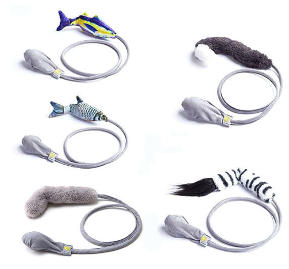 New Automatic Product Creative Cat Stick Simulation Beating Fish Interactive Pet Cat Plush Toy