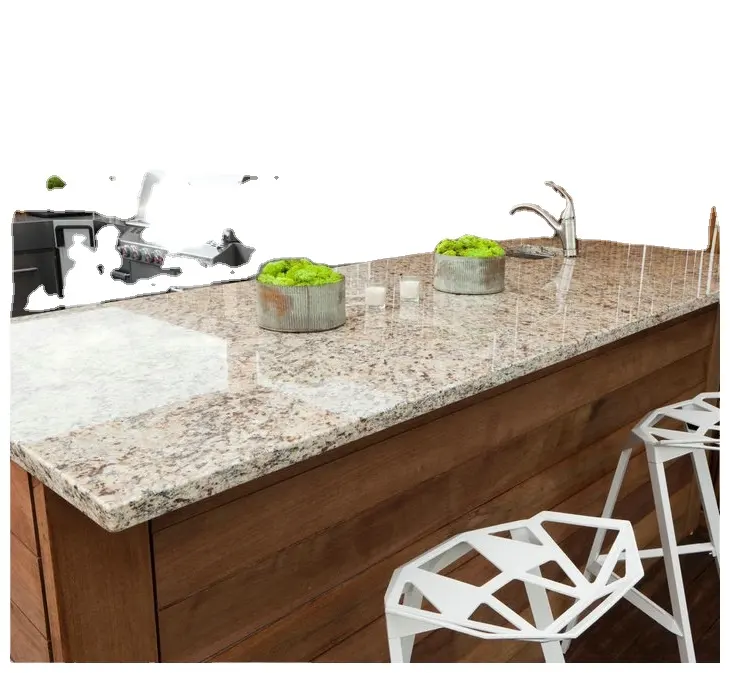 Moden Style Prefab Natural Granite Kitchen Countertop White Granite Kitchen Top