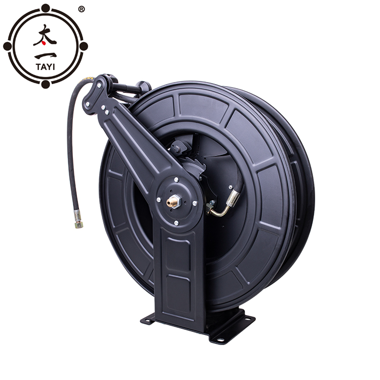High Quality Wall Mounted Garden Auto High Pressure retractable Metal Industrial wash steel wire pipes water air hose Reel