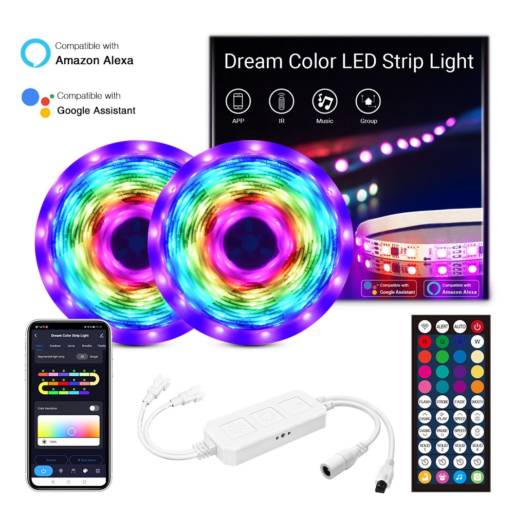 Светодиодная лента 12 В постоянного тока 10 м 300 светодиодов цвета мечты 5050 RGB Светодиодная лента 10 м светодиодная полоса 44 клавиши SMD ИК пульт дистанционного управления