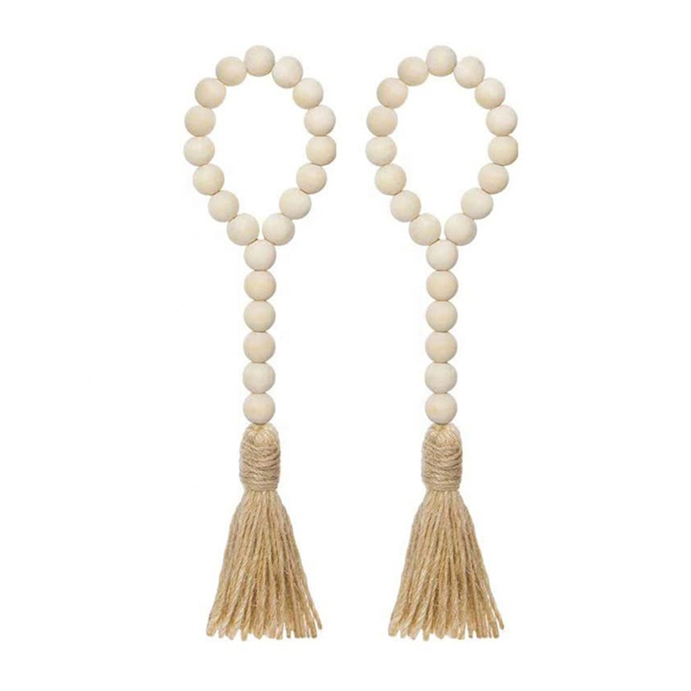 Rustic Country Decor Prayer Wall Hanging Decor Wood Bead Garland