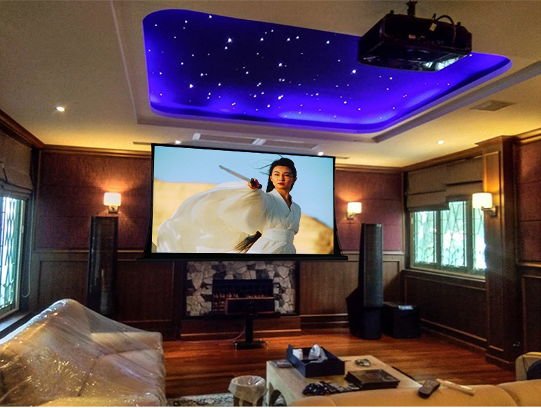 SNOWHITE BX-SX120UXH-TR 120 "16:9 кино под открытым небом между проектором и экраном прозрачный напряжение Электрический проекционный экран