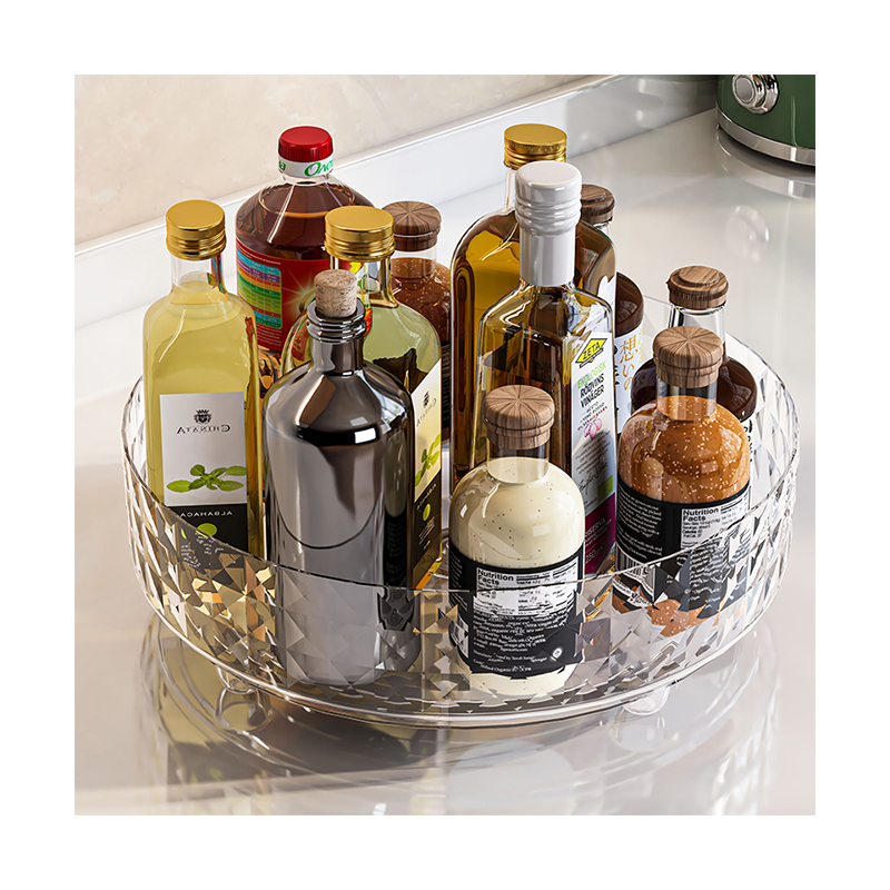 Multifunctional 360 degree rotating storage tray Desktop Storage Box for Home