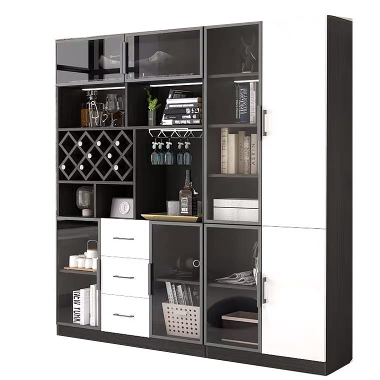 Luxury Wooden Modern Design Cupboard tall wine Cabinet Kitchen Cabinet