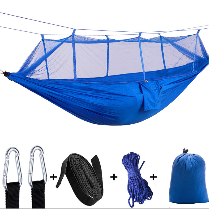 Outdoor hammock with mosquito net ultra light nylon double army green camping air tent