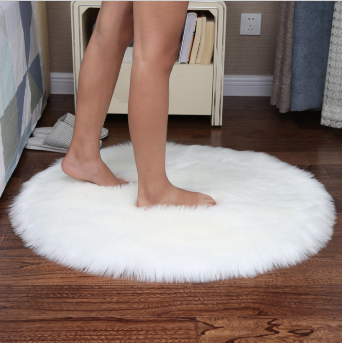 Shaggy Rug Indoor Mat Fluffy Imitation Wool Mat Faux Fur Sheepskin Living Room Rug