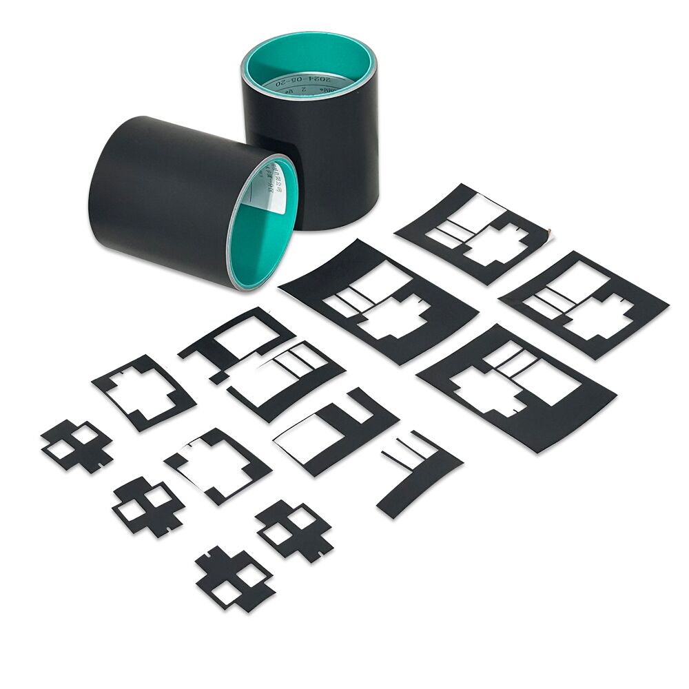 Custom Die Cutting EMI ESD Shielding Black Nano Oxide Insulated Copper Foil Adhesive Tape Sheet