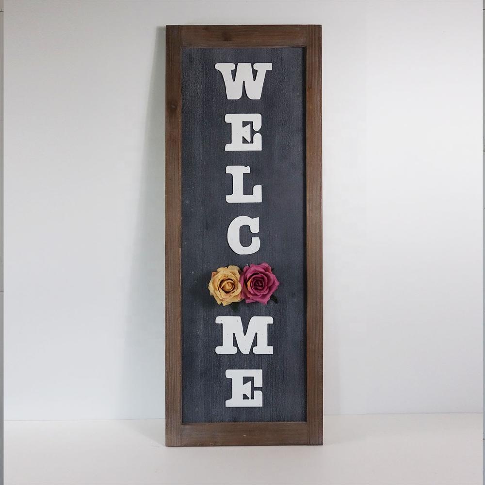 Rustic Floating Welcome Home Wall Decor Wooden Plaque