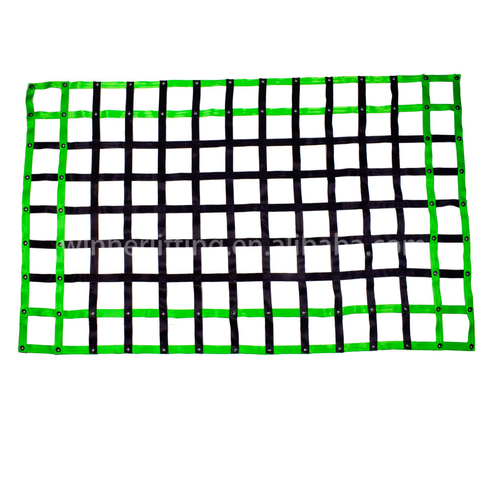 54 "x 88" из полиэстера зеленые лямки кузов пикапа и перевозки грузов страховочной сеткой для тяжелых условий эксплуатации для пикапов с Cam пряжки и карабин крючки