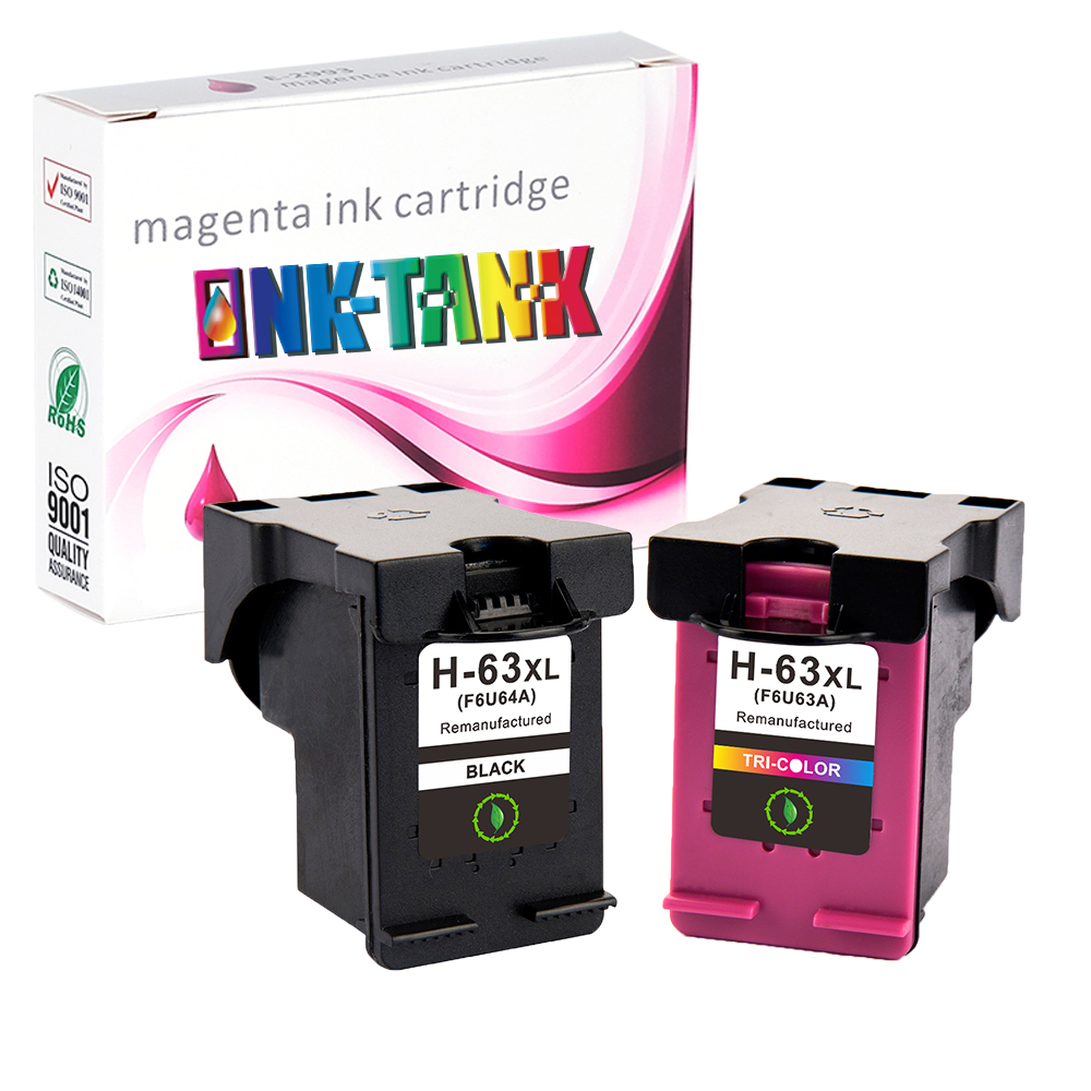 INK-TANK 63XL 63 XL Black Remanufactured Color Inkjet Ink Cartridge for HP63 For HP DESKJET 1112 2132 2131 3630 Printer