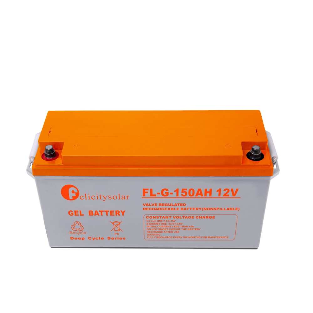 Felicitysolar новый дизайн заряжаемый AGM гель 12v 150ah многократного цикла глубокого заряда-разряда на солнечной батарее