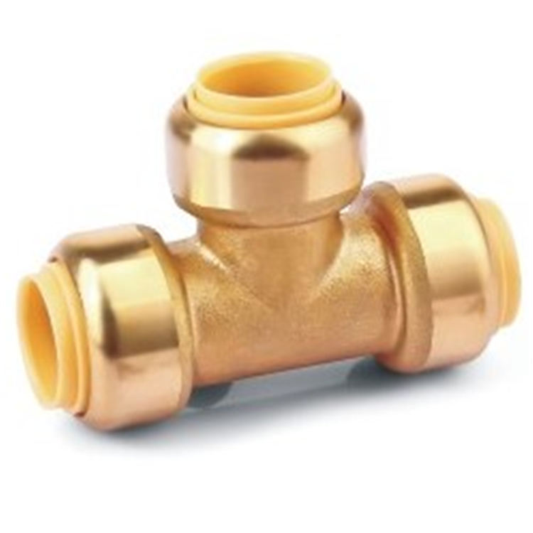 Hailiang пуш-ап Тип фитинга NSF без свинца 3 way Pipe Fitting кованый латунный равный тройник