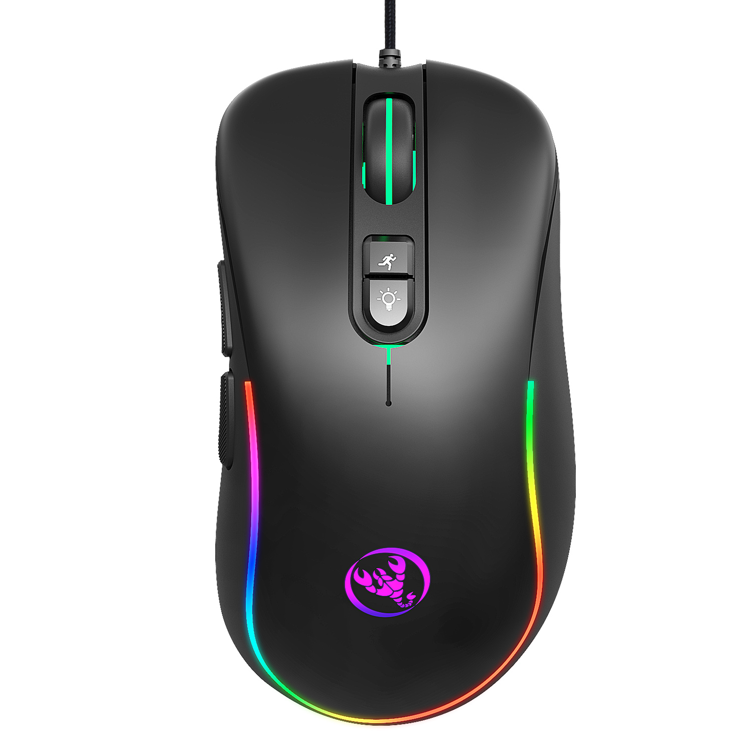 J300 Rgb подсветка 6 режимов программируемая эргономичная Usb Проводная игровая мышь