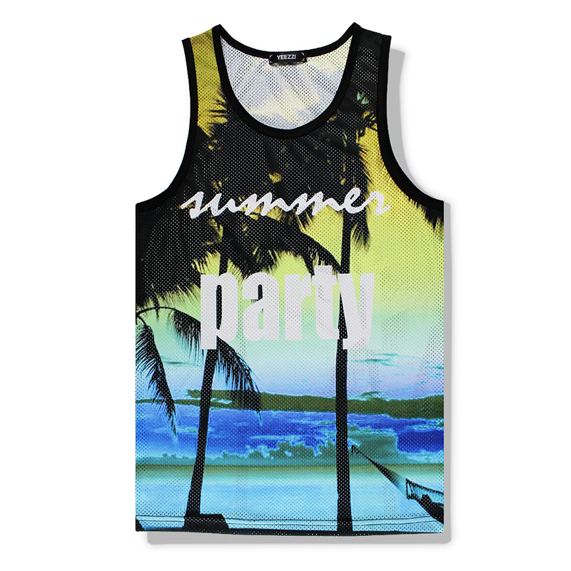 Top Sale Creative Design Factory Price Fashion Mesh Tank Top Summer Men Tank Top