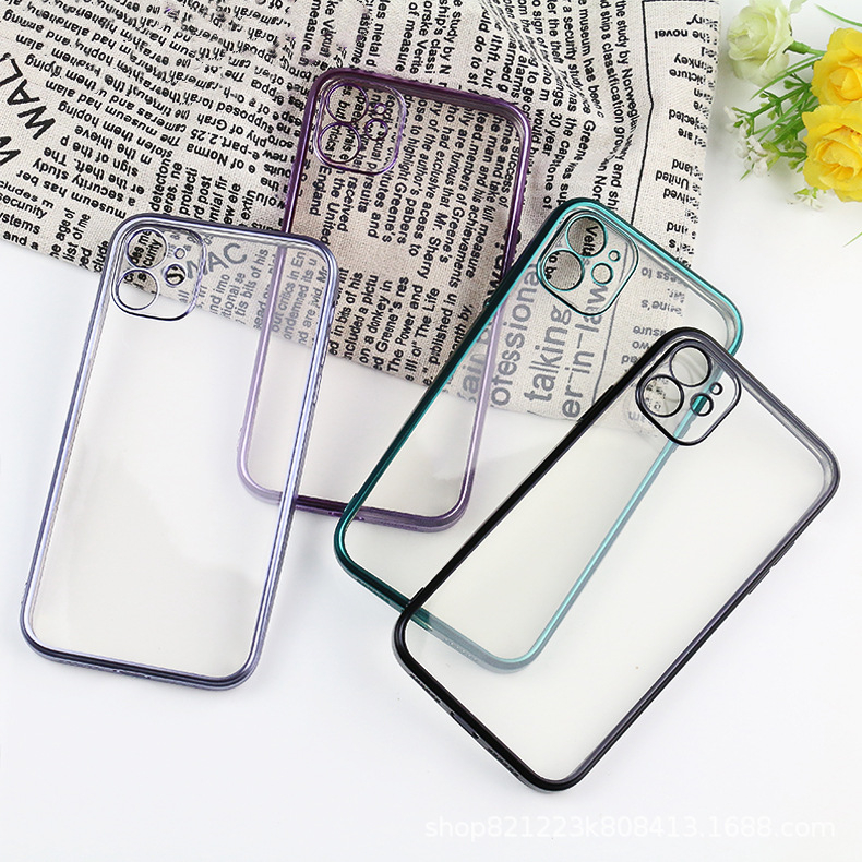 Для iPhone 12 11 Pro Чехол Ультра тонкий TPU PC телефон чехол для iPhone X/XS MAX XR 8 7 6/6s Plus покрытие ТПУ мобильный задний Чехол